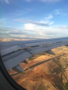 Landing in Madrid